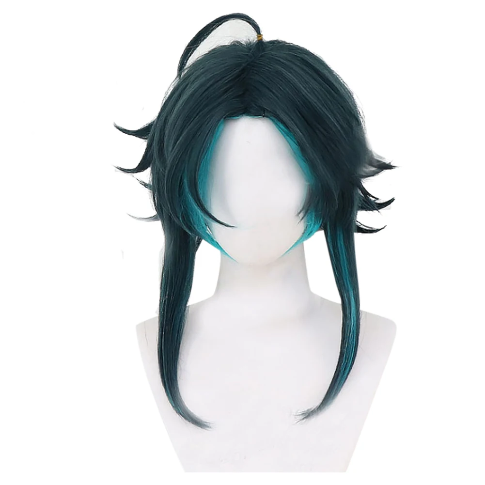 

Genshin Impact Xiao Cosplay Wig Heat Resistant Synthetic Hair Carnival Halloween Party Props