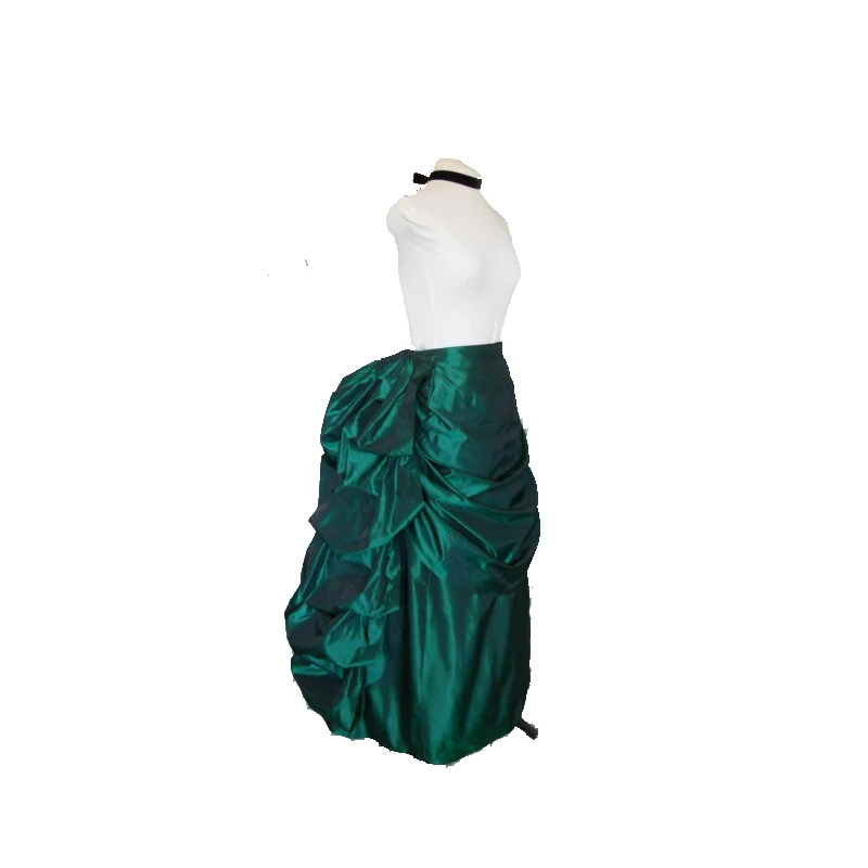 Зеленая тафта викторианская суетная юбка|victorian bustle skirt|bustle skirtskirt skirt |