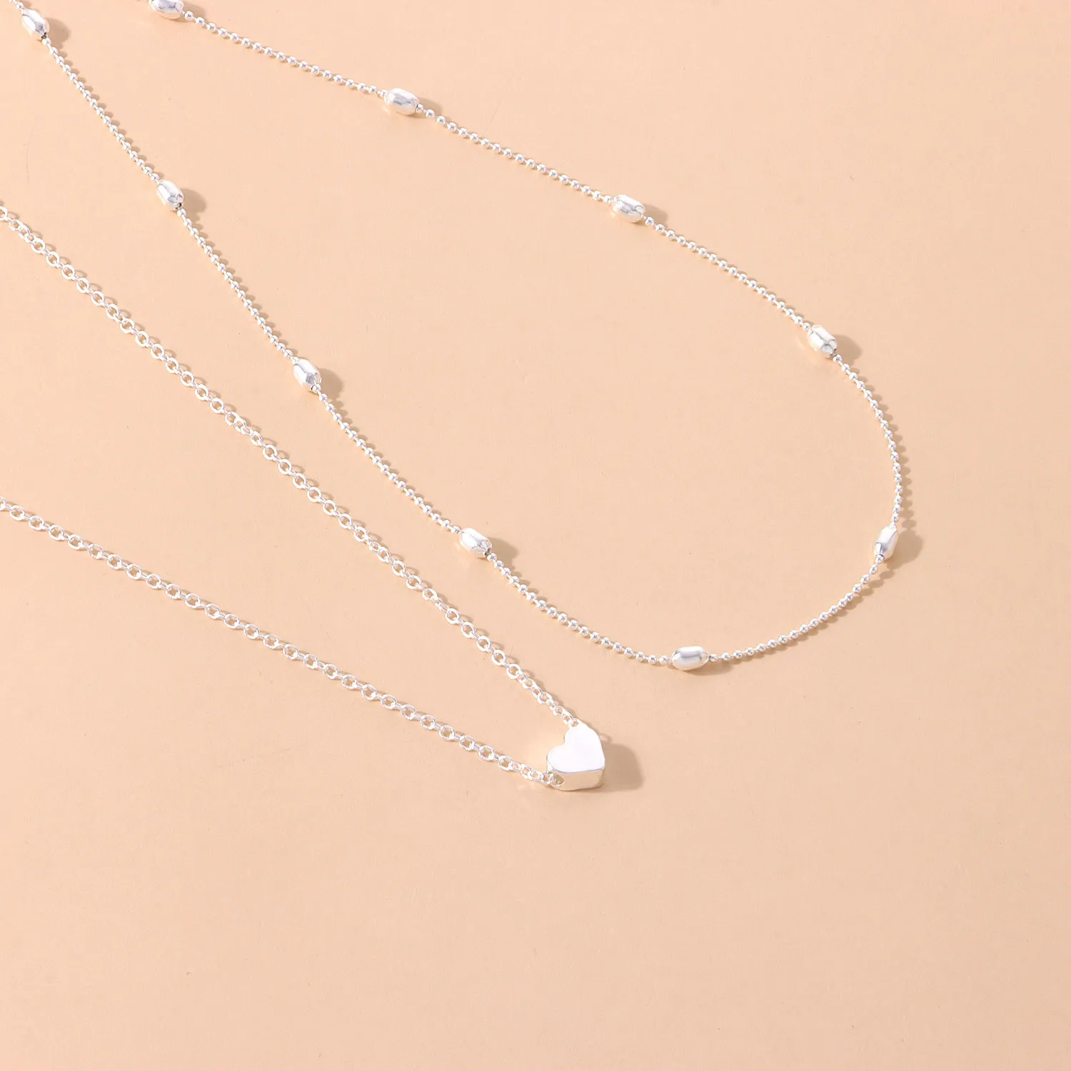 Многослойное женское ожерелье с простыми сердечками оригинальная креативная