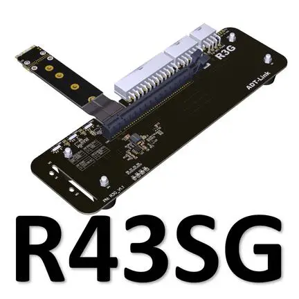 Кронштейн M.2 key M NVMe для внешней видеокарты с переходным кабелем PCIe3.0 x4 25 см 50 32Gbs ITX