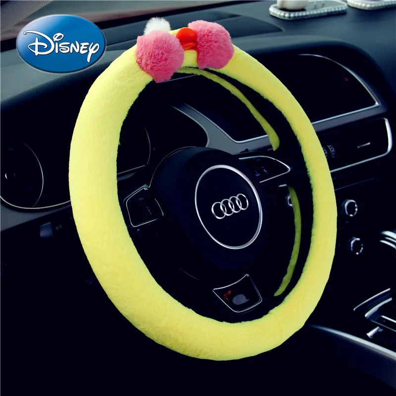 

Disney Car Steering Wheel Cover Cute Cartoon Winter Plush Anti-skid Sweat-absorbent Breathable Handlebar Gloves