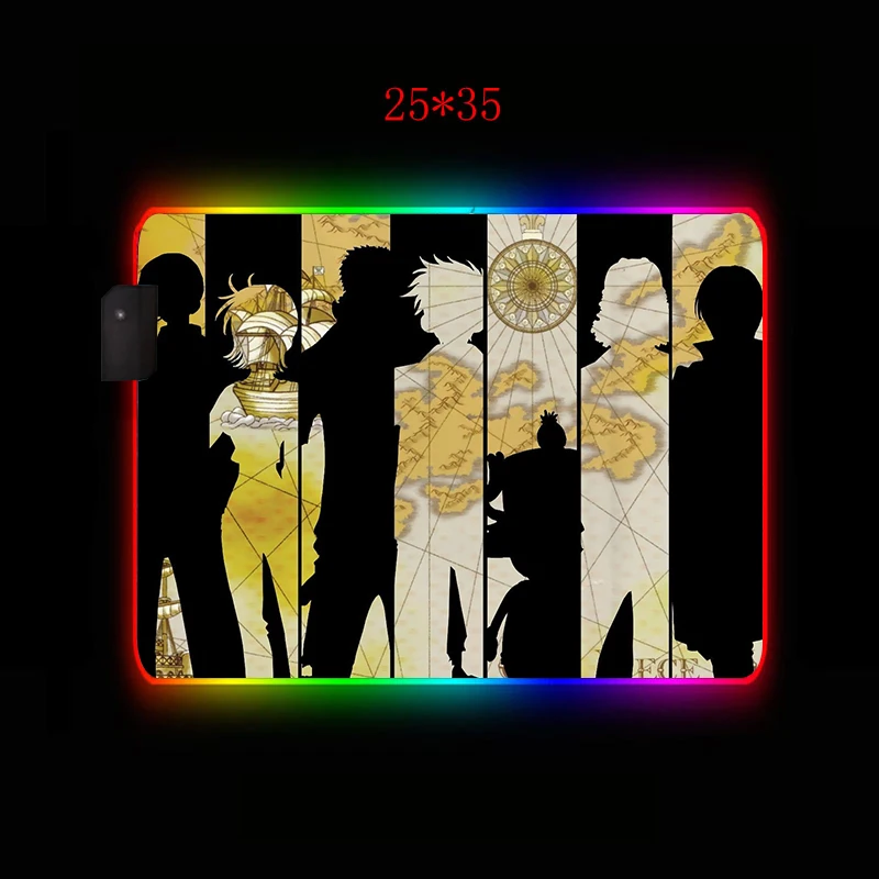 XGZ аниме RGB светодиодный свет коврик для мыши Скорость блокированный край большой