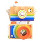 Игрушечная камера, милая мультяшная детская деревянная игрушка для детей, Рождество, украшение для комнаты, фотография, деревянный домик, инструмент