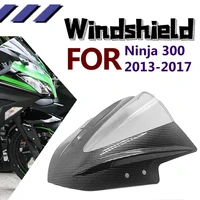 motorcycle abs carbon fiber windshield for kawasaki ninja 300 2013 2017 windshield premium accessory