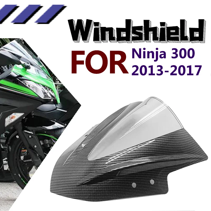 Лобовое стекло из АБС-пластика для мотоцикла Kawasaki Ninja 300 2013-2017 лобовое