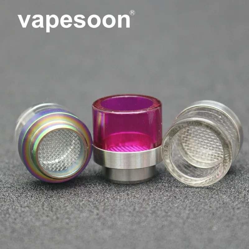 

20pcs 810 Anti-frying Oil Drip tip 810 Drip Tip glass+stainless steel For RDA Atomizer Wide Bore Mouthpiece E-Cig Accessories