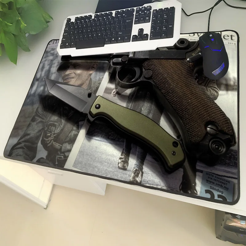 XGZ пушки энтузиасты большой размер коврик для мыши замок пистолета нож дикая
