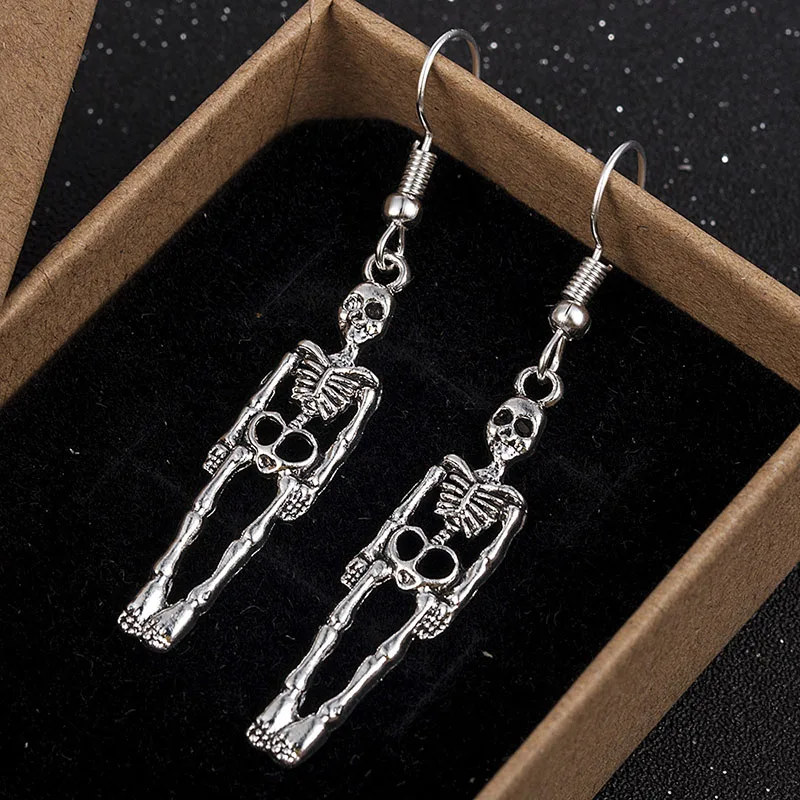 

YGLCJ Halloween Vintage Skeleton Skull Dangle Earrings for Women Jewelry Party Gifts Aretes De Mujer Modernos 2020