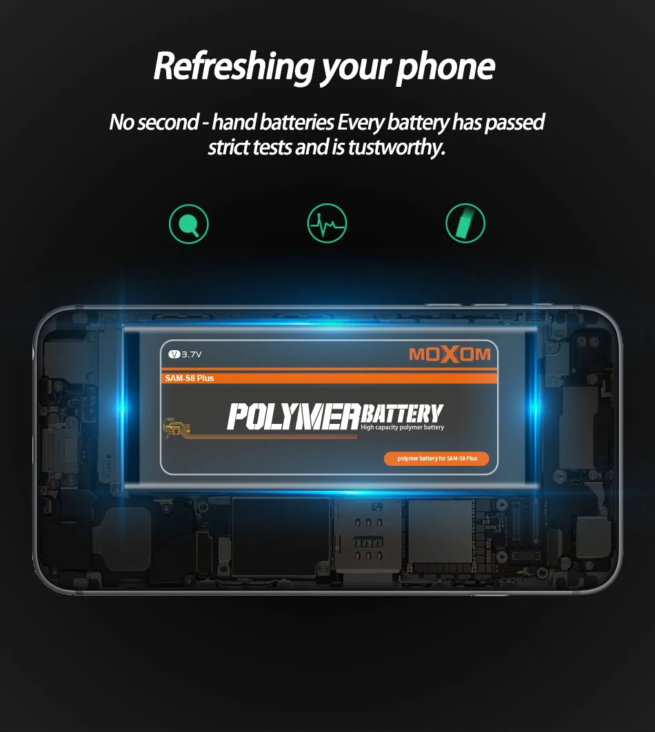 Аккумулятор MOXOM для samsung Galaxy S8 Plus, сменный аккумулятор 3300 мАч, EB-BG9G955 G955F G955A G955T G955S, литий-полимерный аккумулятор