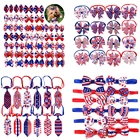 10 шт. галстук-бабочка для собаки для маленьких собак, женские аксессуары для волос для домашних животных собак и кошек Галстуки банты для собак на День независимости США, Товары для собак