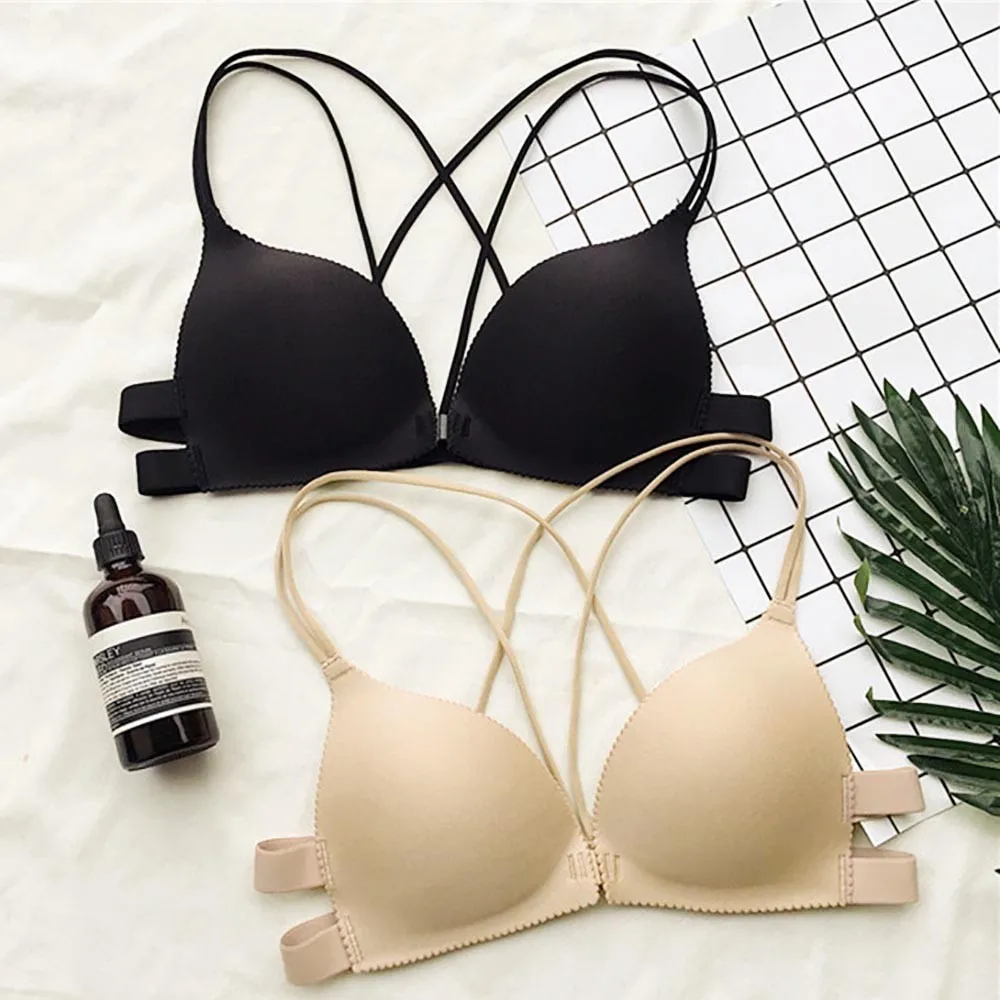 

Бюстгальтер женский кружевной без косточек, пикантный дышащий топ с вкладышами, Спортивное нижнее белье с чашками пуш-ап, Бралетт с подушеч...