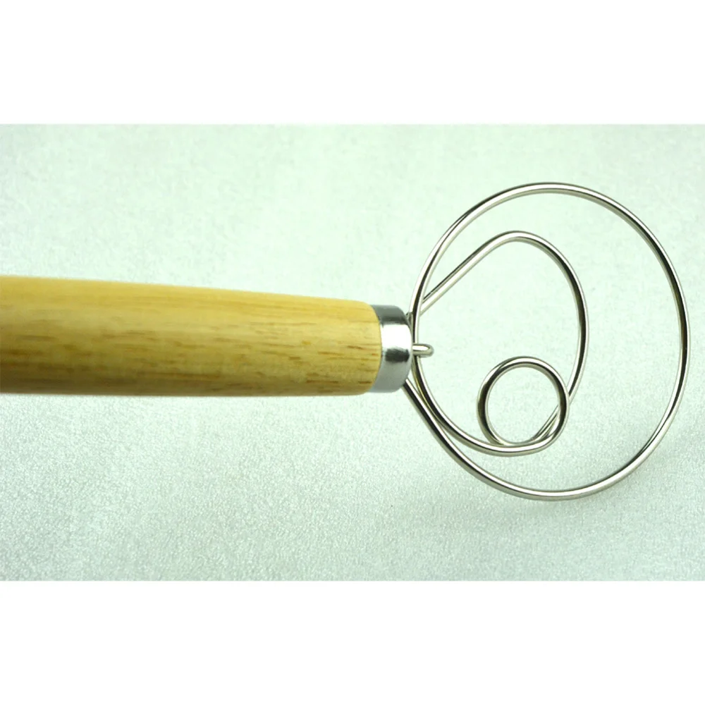 

2PCS 13Inch Dough Whisk Mixer Blender Admixer for Cake Dessert Bread Pizza Pastry Food Hand Kitchenware Tool Stainless Steel and