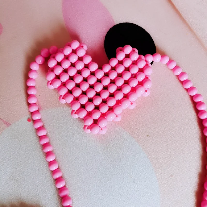 

Kids Mini Bag 2021 Cute Little Girl Boy Purses and Handbags Mini Crossbody Kawaii Baby Candy Color Bead Tote Toddler Purse