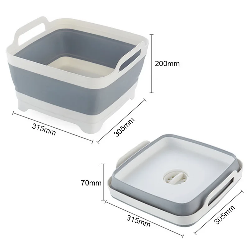 2020 умывальник для мытья овощей и фруктов кухонный продукт складная корзина слива