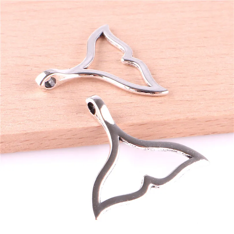 20 шт./лот новые недорогие Подвески в виде хвоста морского Кита для браслета