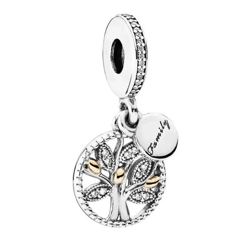 

100% 925 Sterling Silver Charm Silver Tree Of Life Pendant Fit Pandora Women Bracelet & Necklace Diy Jewelry