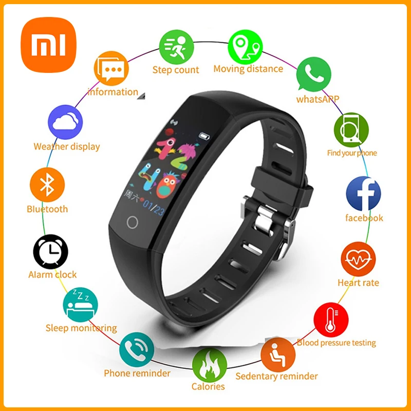 

New Xiaomi Youpin H8 MI Smart Band Watch Heart Rate Sleep Monitor Movement Step Counting Boys Girls Smartband For Huawei Honor