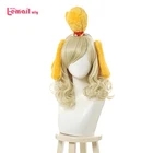 Парик L-email для косплея Изабеллы из пересечения животных, термостойкие синтетические волосы для Хэллоуина, длинные вьющиеся блондинки с пучком