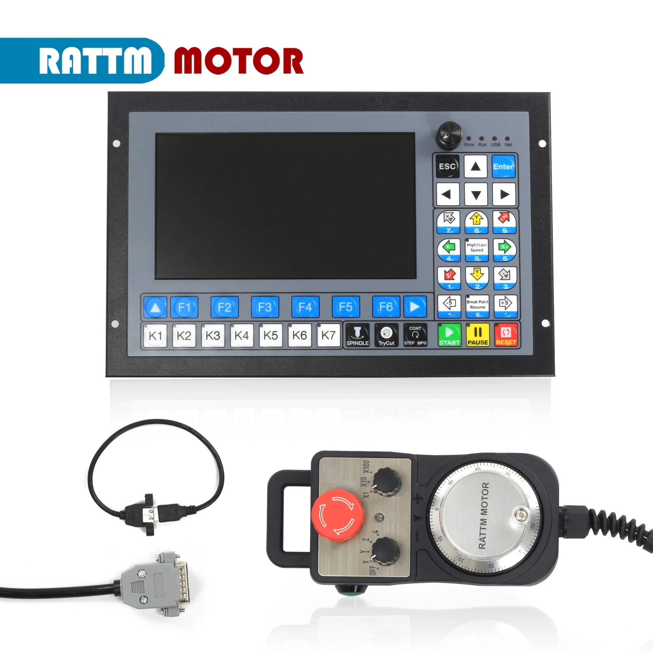 [RU/ EU】 4-осевой Автономный контроллер движения CNC off-line DDCS Expert &amp MPG Handwheel |