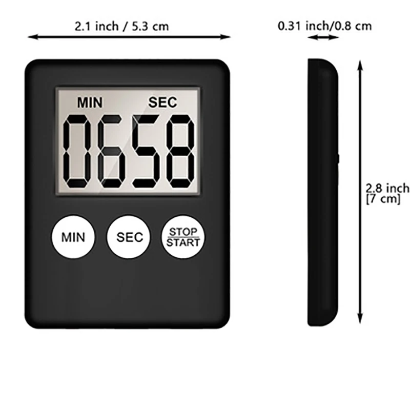 

stopwatch Mini Kitchen Bathroom Thin LCD Digital Timer Clock Reminder With Magnet kitchen timer temporiza