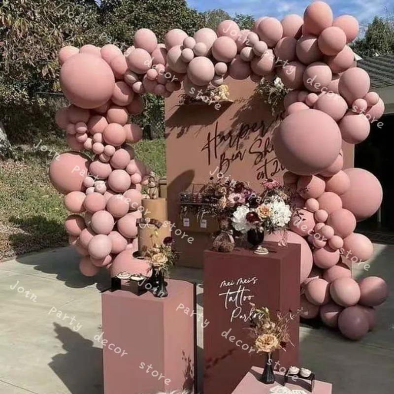 

Balloons Garland Kit Arch 50pcs 5/10 Inch Retro Pink Latex Balloons Wedding Birthday Party Supplies Globos Balloons Decoration