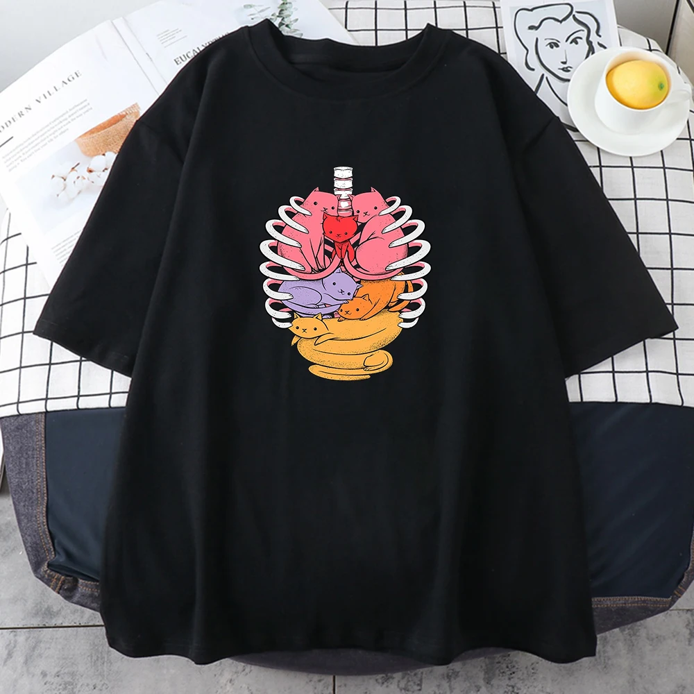 

Cartoons Nette Katzen Druck Frauen T-Shirt Anime Marke T Shirts Tier T Shirts Cartoon Weichen frauen T hemd