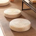 Напольная соломенная подушка ручной работы в японском стиле, плетеная вручную