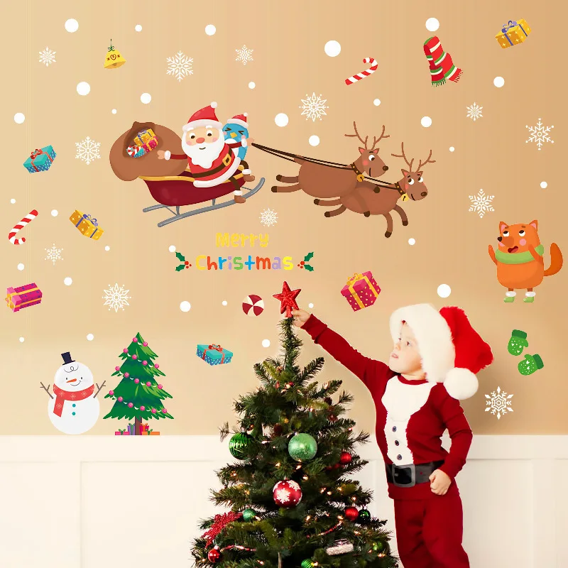 

Christmas decoration wall sticker New Year Spring Festival shop window glass decoration sticker