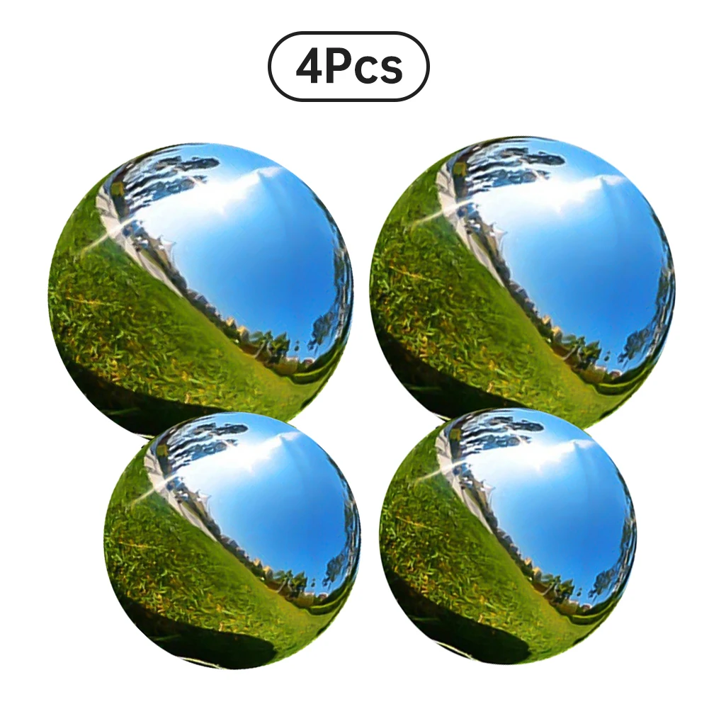 

4PCS 304 Stainless Steel Ball Globe Mirror Polished Hollow Ball Reflective Sphere For Home Garden Decoration Supplies Ornament