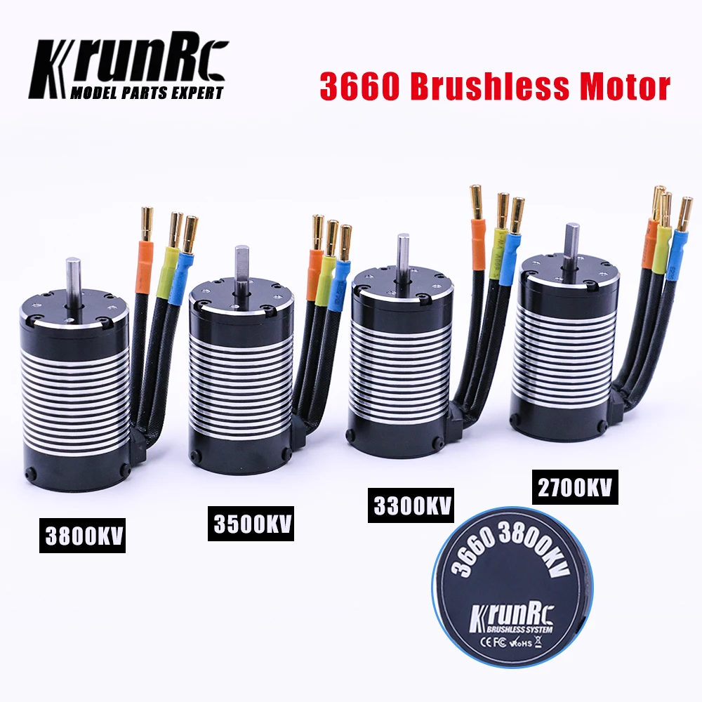 KrunRc 3660 бесщеточный водонепроницаемый двигатель 1/8 1/10 RC 3800/3300/2600KV|Детали и