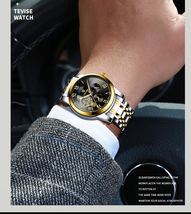 Tevise Топ бренд для мужчин Tourbillon автоматические механические часы Скелет часы для мужчин с автоматическим подзаводом мужские наручные часы Relogio Masculino
