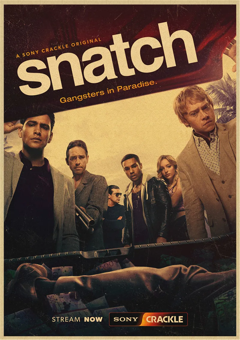 Настенный плакат из крафт-бумаги Snatch классический фильм простой принт домашняя
