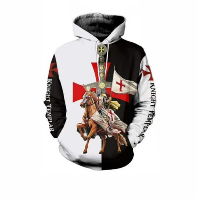 

New Cool Templar Order Hoodies Men Women Fashion Casual Hooded Sweatshirts Streetwear Oversized Pullover Outerwear