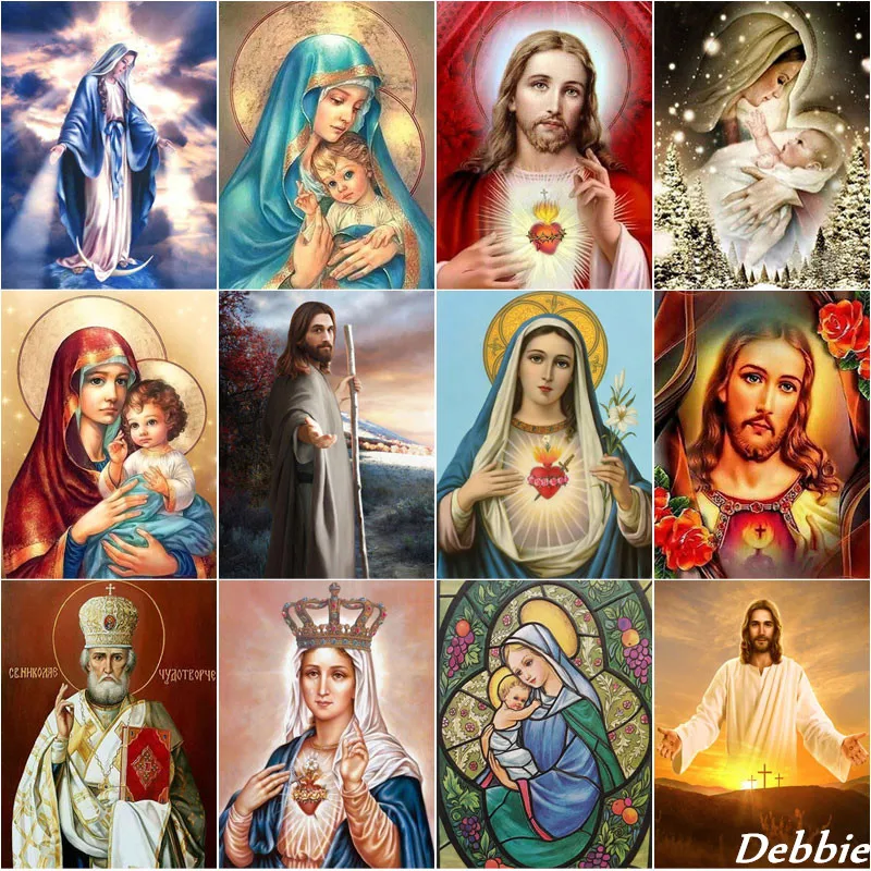 

New 5D Crystal Diamond Painting DIY Religious Madonna Round/Square Diamond Embroidery Home Decoration Christmas Gift