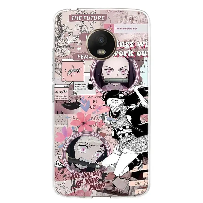 kimetsu no yaiba demon slayer anime phone case for motorola moto g9 g7 g8 g6 g5s e6 e5 plus power play one action macro eu gift free global shipping