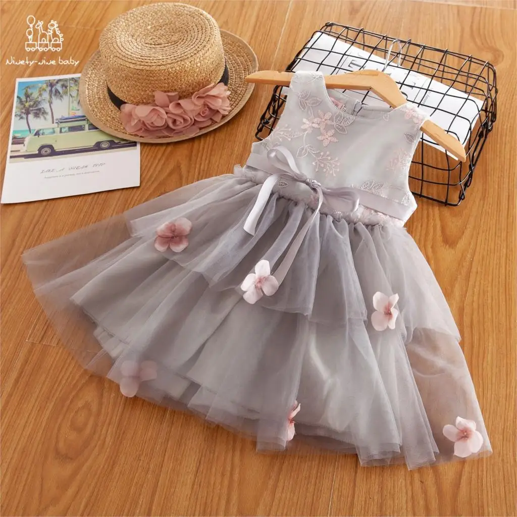 Цветочное платье для новорожденных одежда вечеринки крещения украшение в виде
