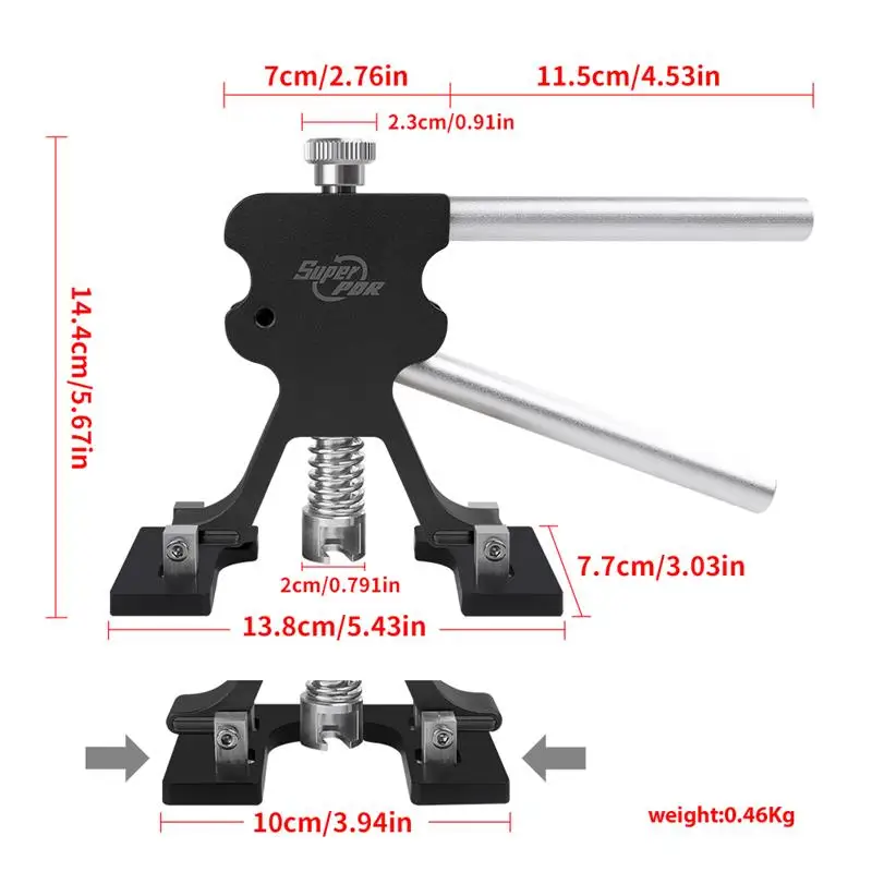 comprar Super Pdr Ferramenta Kit De Reparo Dent Pistola Cola Preta Puxando Ponte Gaxeta Cola Tira Conjunto Martelo Para Reparação Do Corpo Do Carro Dent Remoção