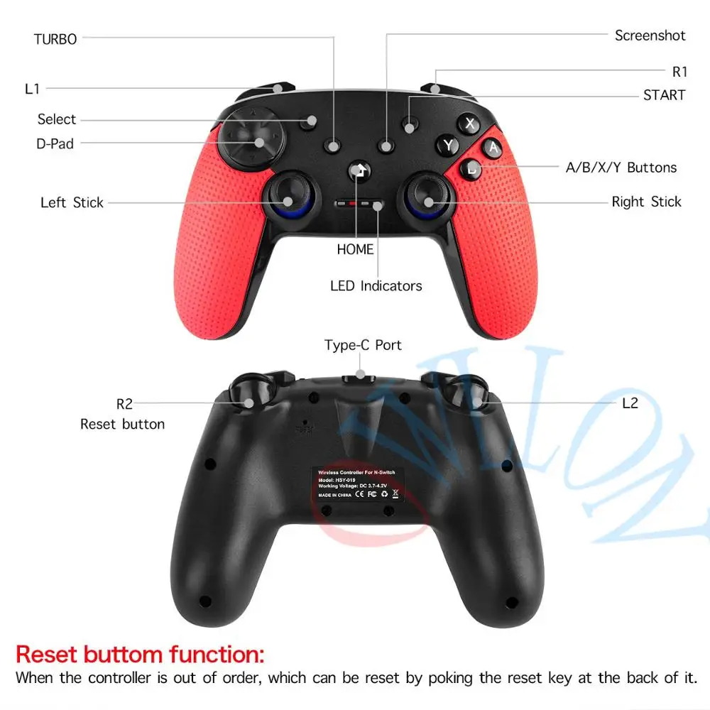 Беспроводной геймпад для Switchfor NS PRO Bluetooth геймпады с вибрацией 6-axis | Электроника