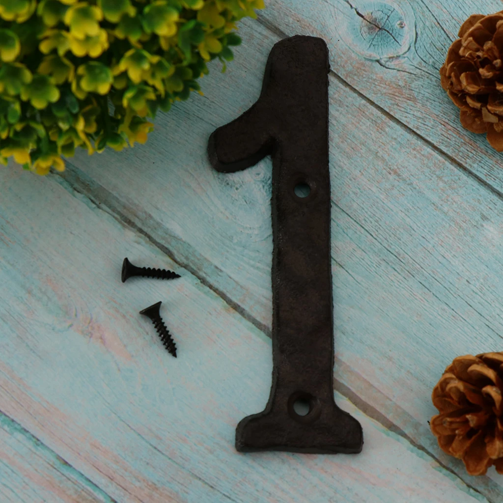 Кованые железные номера дома знак DIY буквы номер двери табличка цифра