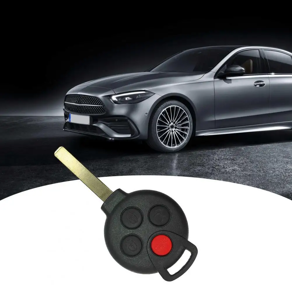 

Remote Key Case 4 Button Replacement Black Key Shell Fob for Mercedes-Benz mercedes w204 ford fiesta брелок для ключей авто
