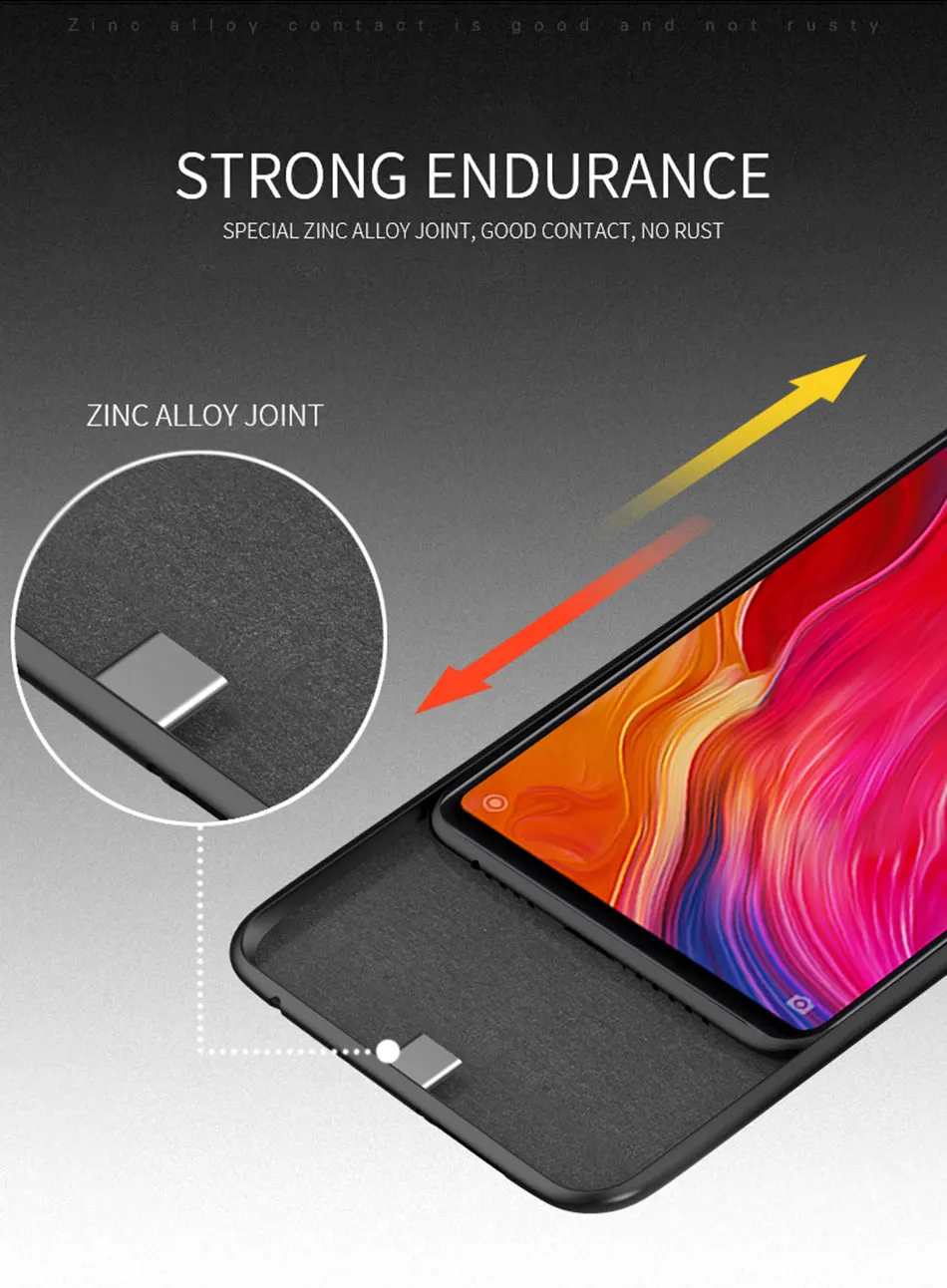 Внешний аккумулятор KQJYS на 6800 мАч умный чехол для зарядки Xiaomi Mi 9 аккумуляторов