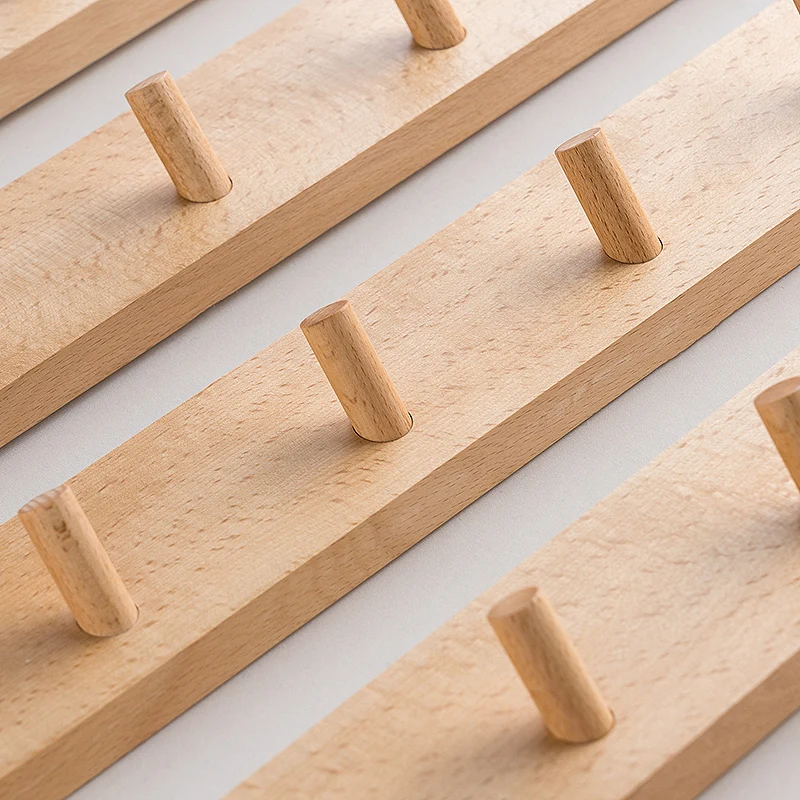 Крючок для пальто из натурального деревянный настенный крючок шляпы сумки