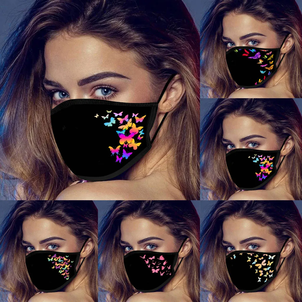 -Маскарильяс Пылезащитная маска для рта с принтом бабочки взрослых лица