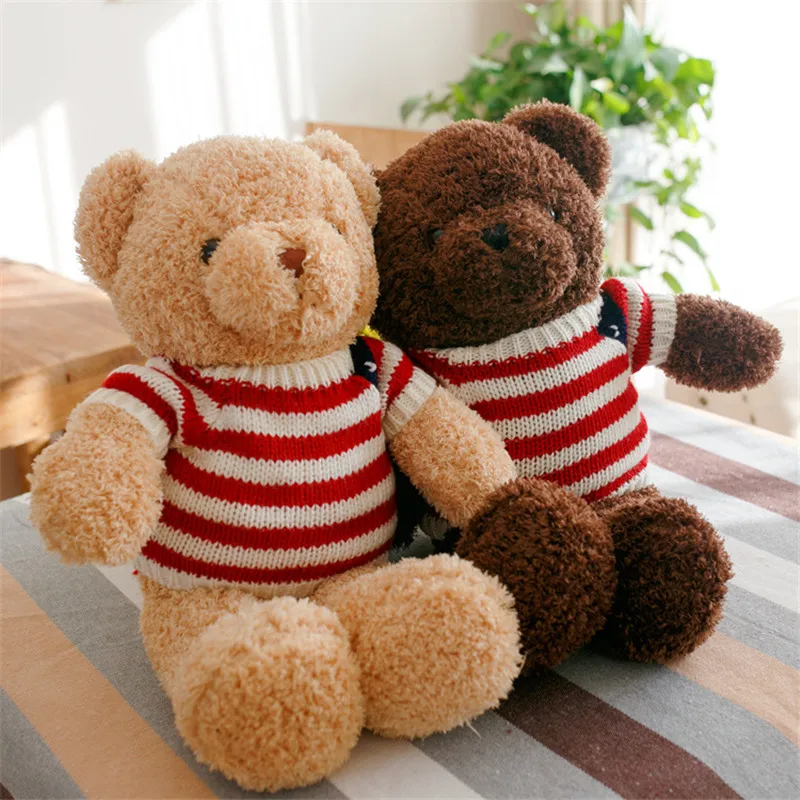 Милый плюшевый мишка 1 шт. плюшевые игрушки мягкий медведь с одеждой милые куклы
