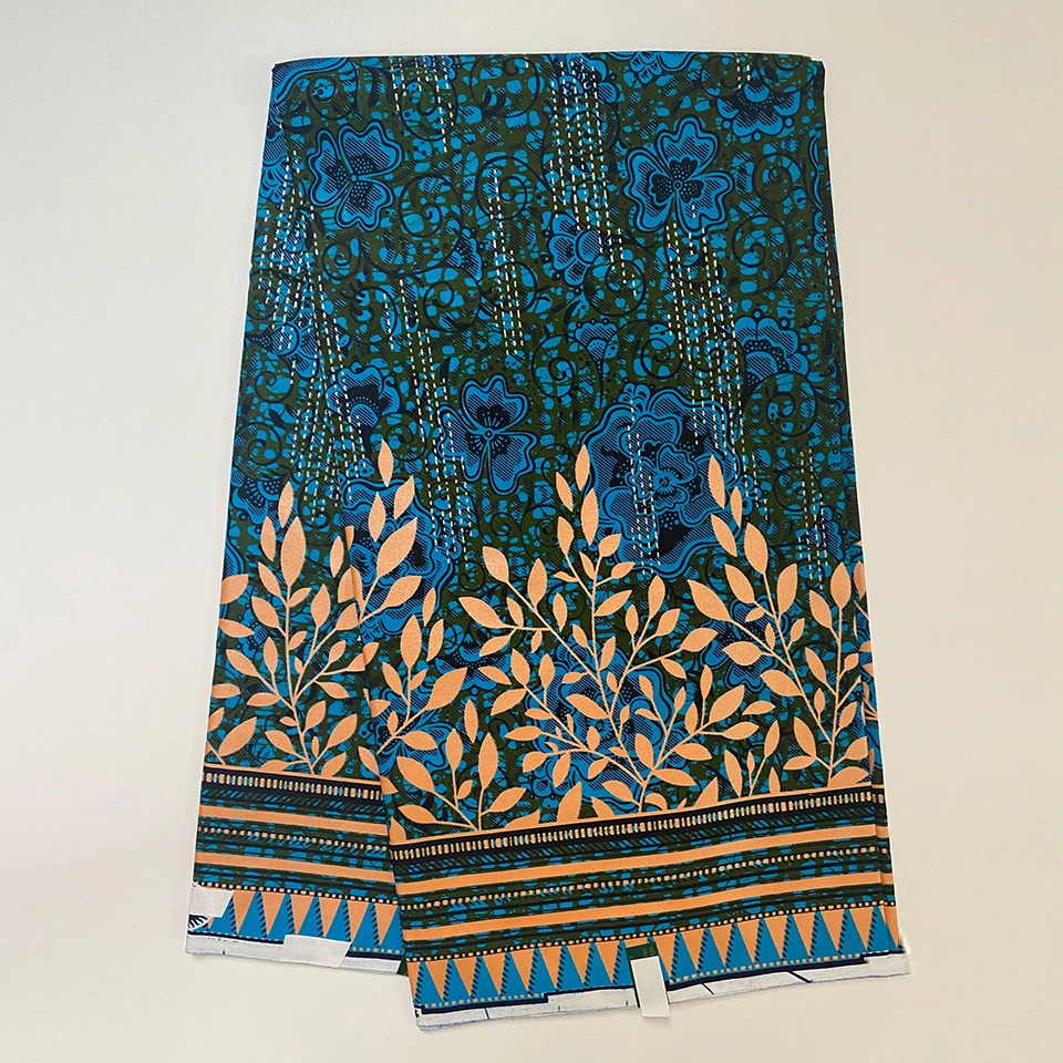 

Hot Selling Bronzing Ankara Fabric African Wax Print Gold Printing Cotton Fabric Ghana Nigerian Pagne Batik Wax Material HST-112