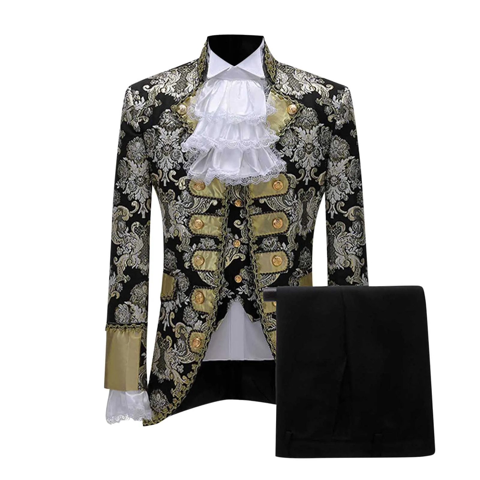 

Mens European Gothic Style Men's Sets 2020 popular new Court Costumes Uniforms Beautifully Embroidered Men Performances Coat