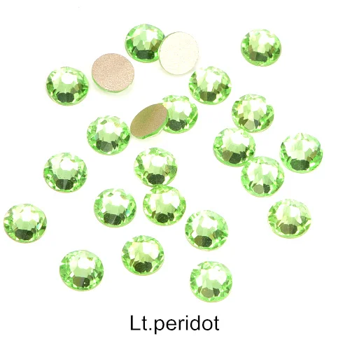 Lt.peridot SS16 144 шт. 2088 Одежда высшего качества прозрачный арт для ногтей со стразами с 16 украшения для ногтей блестящее Стекло Стразы, не требующие горячего крепления H0913 - Цвет: Lt.peridot