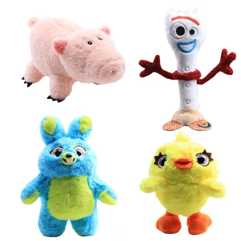 Forky Bunny Ducky Pig плюшевые игрушки История 4 фильма мультфильм чучела кукла животное