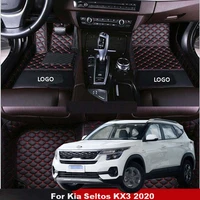 car floor mats for kia seltos kx3 2020 carpets auto interiors accessories leather foot rugs waterproof automobiles rugs
