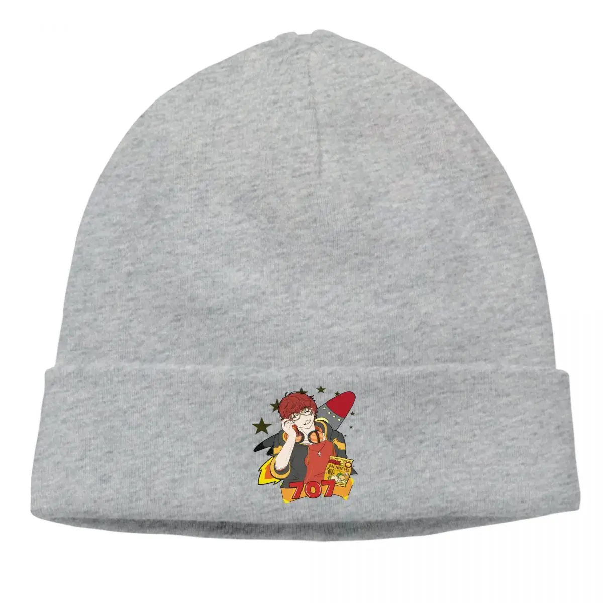 

707 Classic Bonnet Homme Fashion Knit Hat Mystic Messenger MC Otome Game Skullies Beanies Caps Novelty Cotton Hats